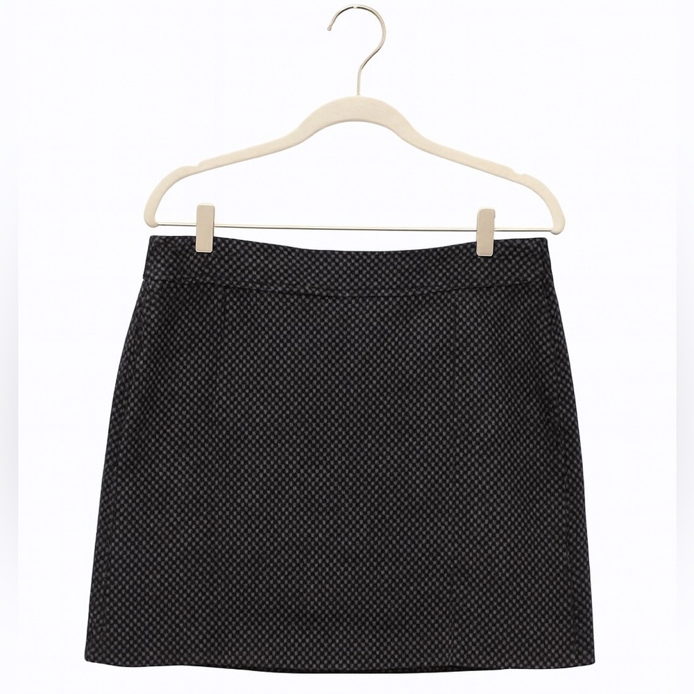 Ann Taylor Loft Size 10 Wool Blend Black & Gray Skirt - Lined, Classic Pattern